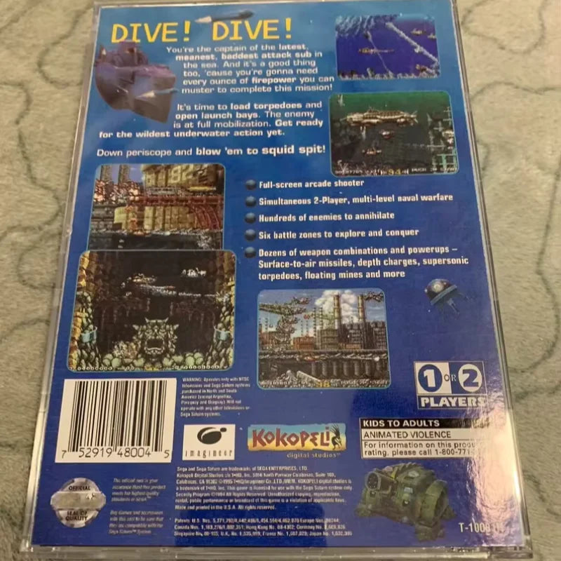 Saturn Copy Disc Game In The Hunt With Manual Unlock SS Console Game Optical Drive Retro Video Direct Reading Game