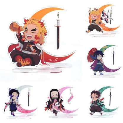 Demon Slayer Mystery Box Acrylic Stand Model Lucky Bag Kimetsu No Yaiba Tanjirou Action Figures Collection Model Toys Fans Gifts