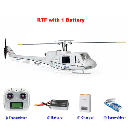 FLYWING UH1 V4 Scale RC Helicopter 470 size Helicopter Metal Rotor holder two Carbon Fiber blades UH-1 V3 10CH Scale Helicopter