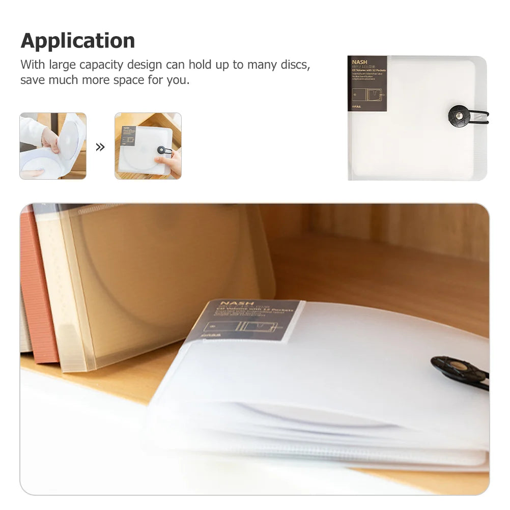 CD Bag Organizer Disc Storage Pouch DVD Binder Media Case Portable Cases Binders