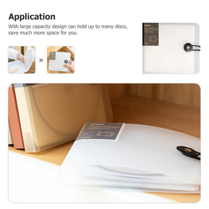 CD Bag Organizer Disc Storage Pouch DVD Binder Media Case Portable Cases Binders