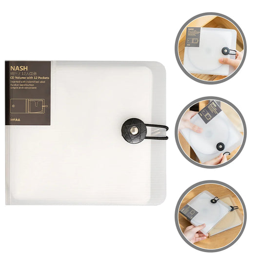 CD Bag Organizer Disc Storage Pouch DVD Binder Media Case Portable Cases Binders