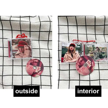 1pcs Custom mini CD case NFC Play songs DIY Artist Singer Music CD Smart Keychain Backpack decorative hangings