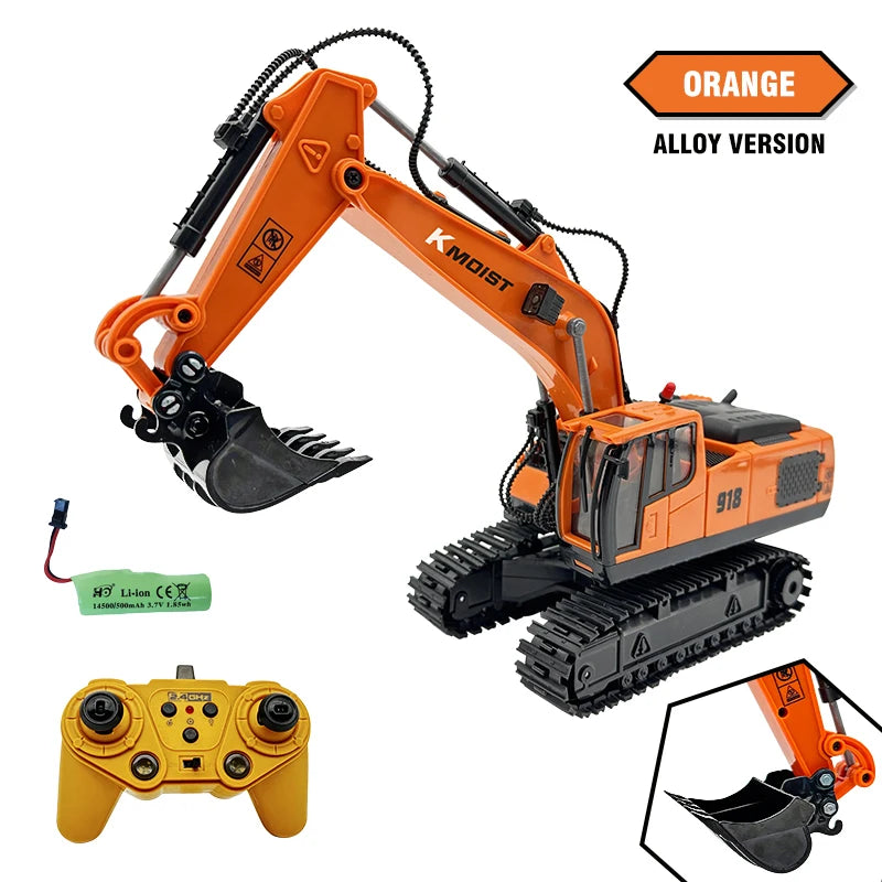 1/20 RC Car 2.4G Remote Control Excavator Construction Engineering Vehicle With 680 Degree Rotation Model Toys for Boys Kid Gift
