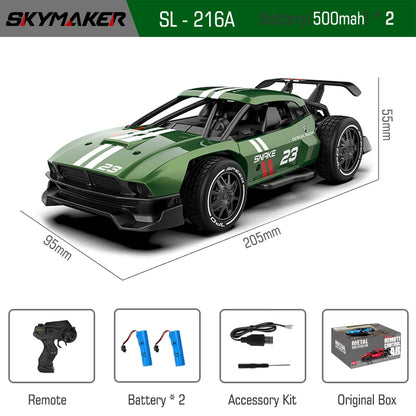 RC Metal Car Toys 1/24 2.4G High Speed Remote Control Mini Scale Model Vehicle Electric Metal RC Car Toys for Boys Children Gift