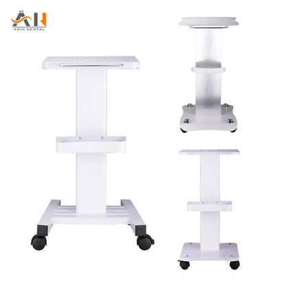 Medical Trolley Mobile Shelf Table Dental Unit Portable Cart with Swivel Brake Wheels and Socket for Dental Clinic Dentist Tools