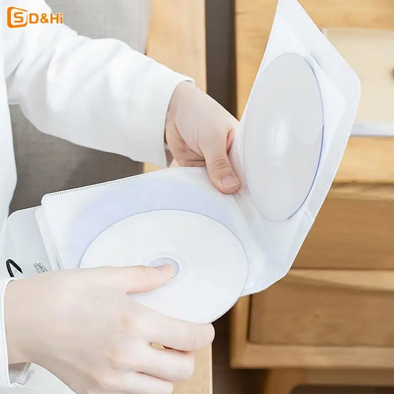 Transparent Color Plastic Disc CD Case DVD Holder Wallet Storage Bag Organizer Cover Bag Box CD DVD Album Box Cases With Buckle