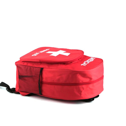 Red Emergency Bag First Aid Backpack Empty Medical Bag Treatment First Responder Trauma Bag for Preschool Child Care Center
