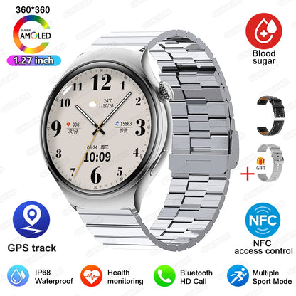 2024 New For Huawei Watch 4 Mini NFC Smart Watch Women AMOLED HD Screen IP68Waterproof Heart Rate Blood Sugar BT Call Smartwatch