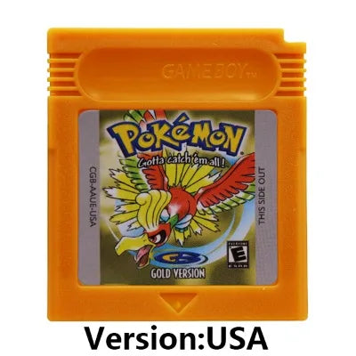 GBC 16-bit Game Video Game Cartridge Console Card Pokemon Red Blue Crystal Golden Green Silver Yellow with Multi-language
