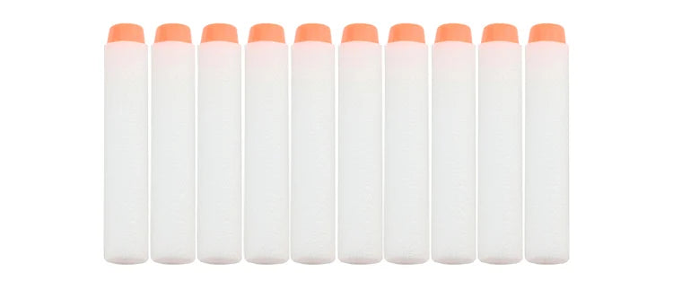 50pc white Luminous For Nerf Bullets Soft Hollow Hole Head 7.2cm Refill Darts Toy Gun Bullets for Nerf toys Kid Children Gift